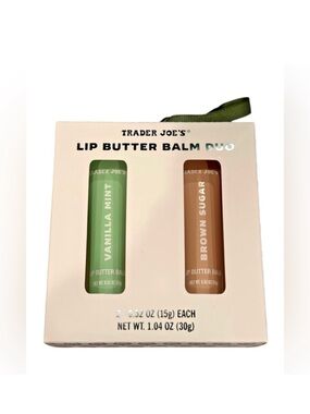 Trader Joe’s Lip Butter Balm Duo Vanilla Mint & Brown Sugar Gift Set